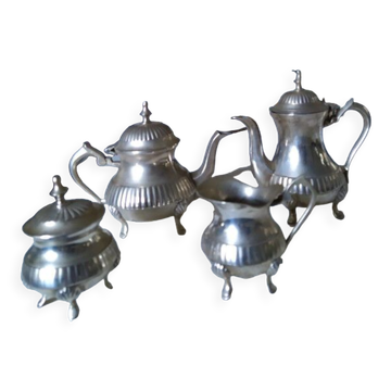 Silver metal coffee set