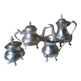 Silver metal coffee set