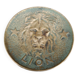 Bronze bowl sign of the zodiac "lion" signed max le verrier