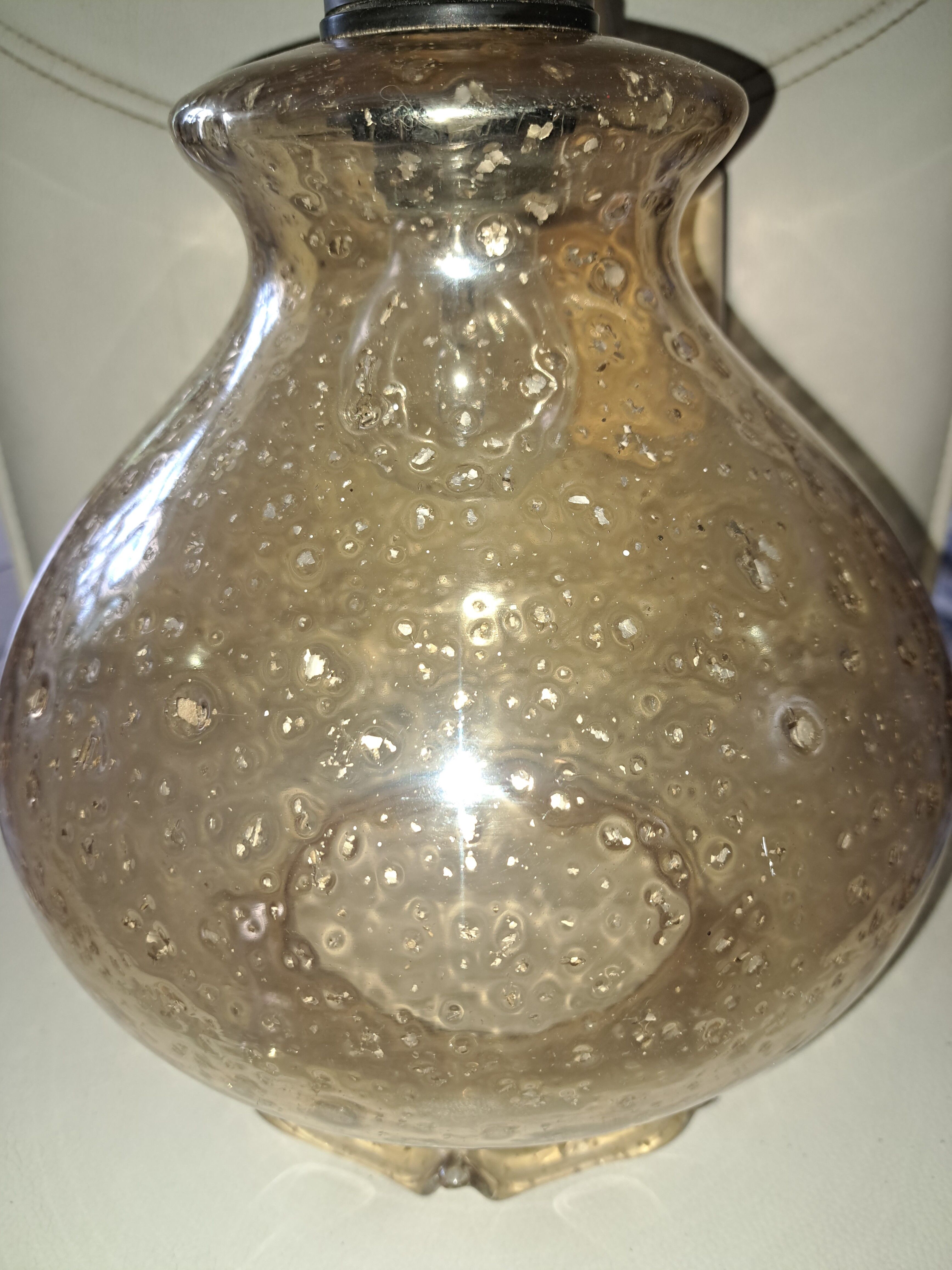 Vintage glass blown pendant. Year 1970.