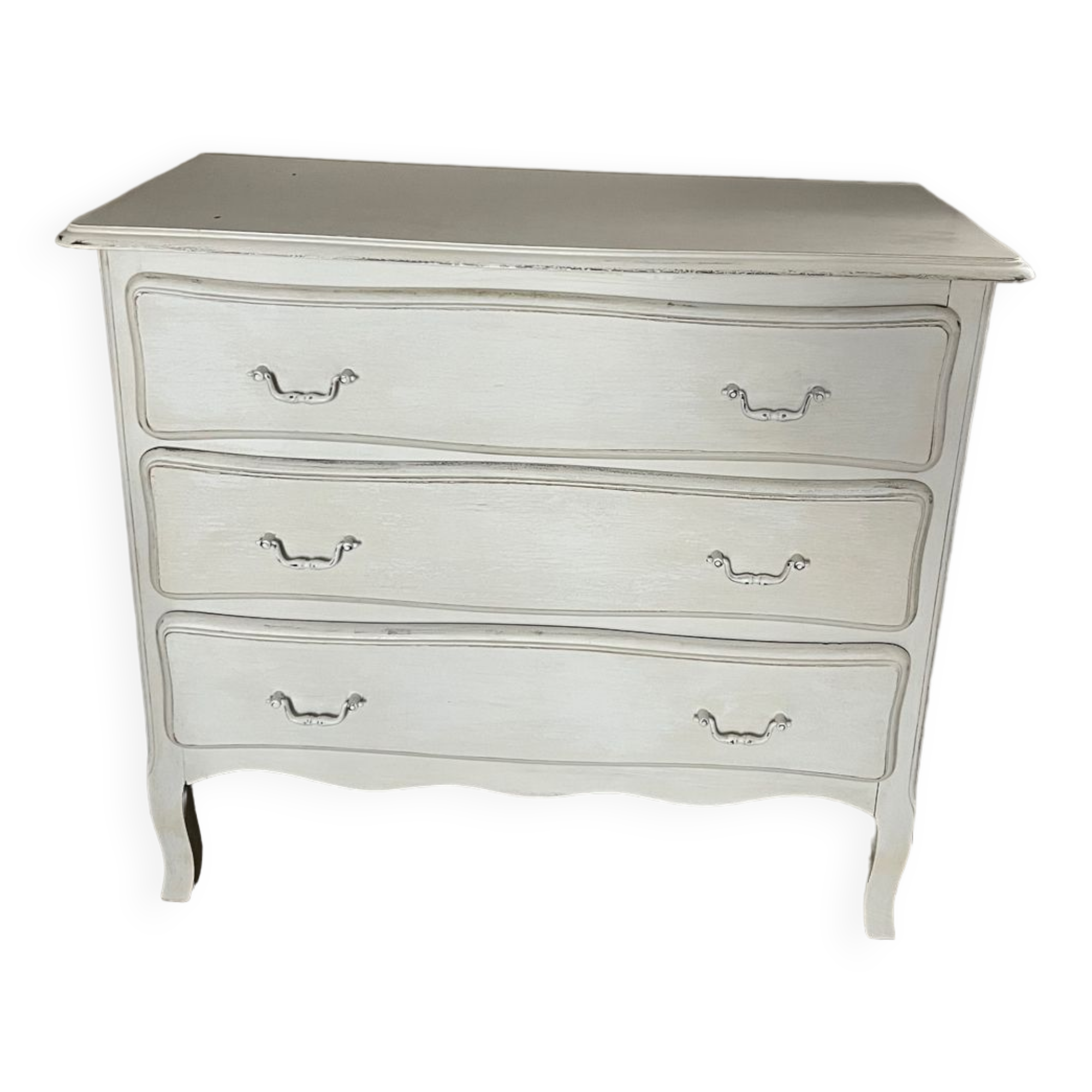 Chest of drawers with 3 curved legs