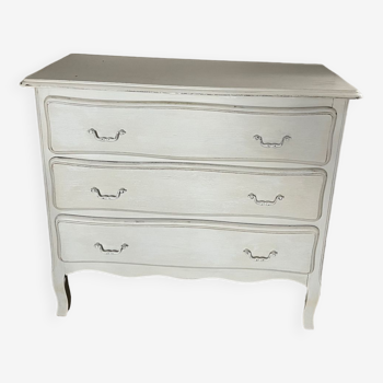 Chest of drawers with 3 curved legs