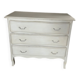 Chest of drawers with 3 curved legs