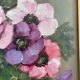 Vintage original flower oil painting, signed floral still life