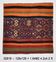 Navy Blue Orange Square Antique Kilim Rug, 128x128Cm