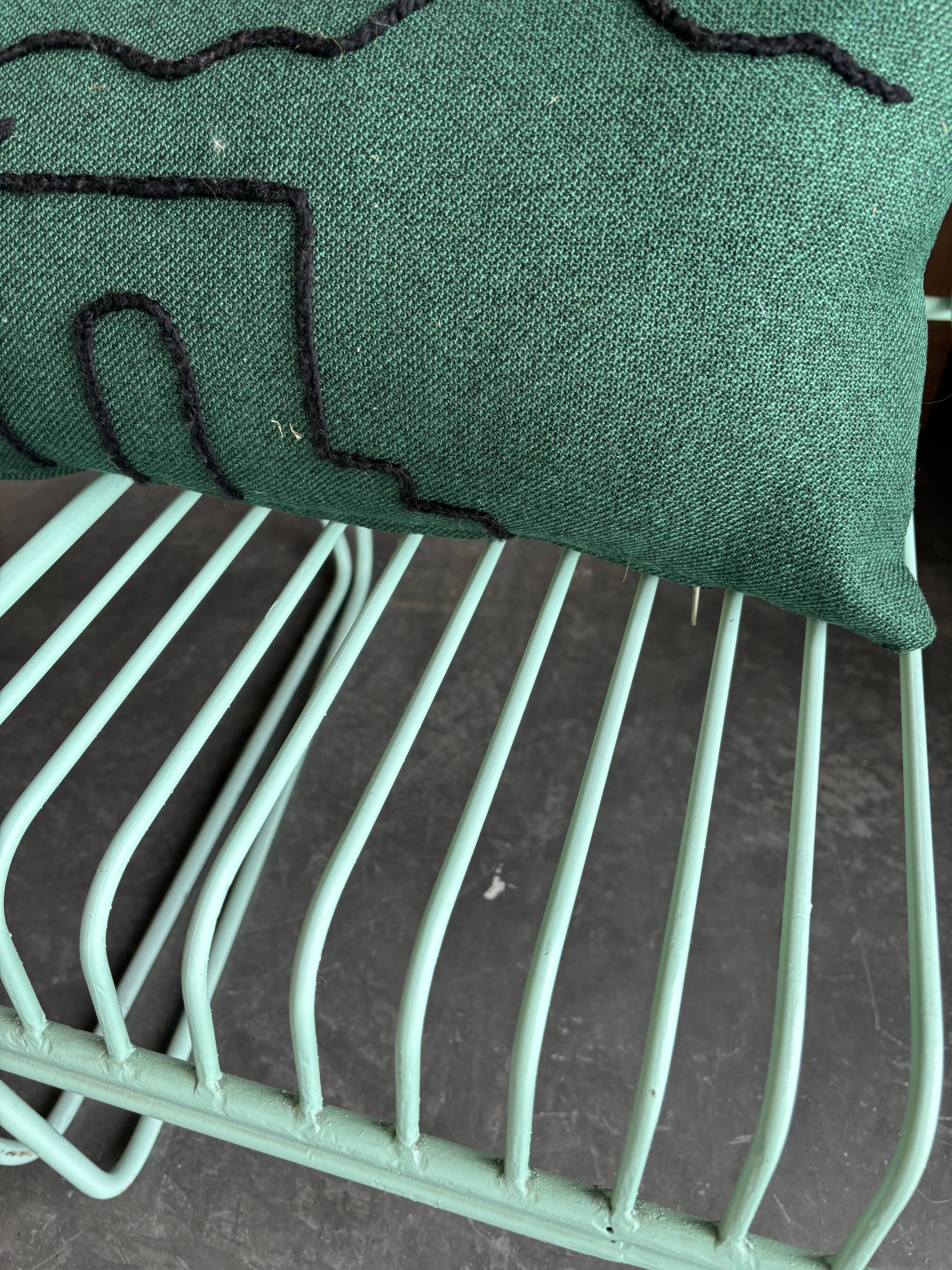 Outdoor or indoor wrought iron armchair