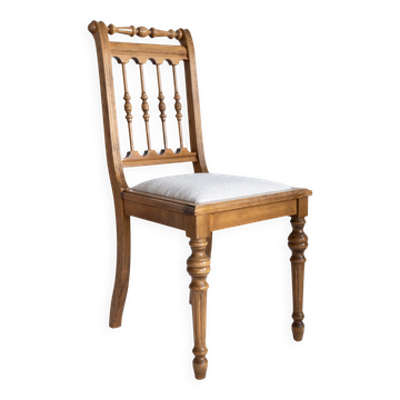 Chaise, chenille blanche, bois de chêne, Europe, 1960