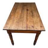 Bistro table in walnut Louis Philippe 1 drawer