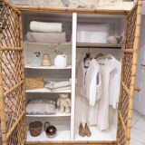 Rattan wardrobe