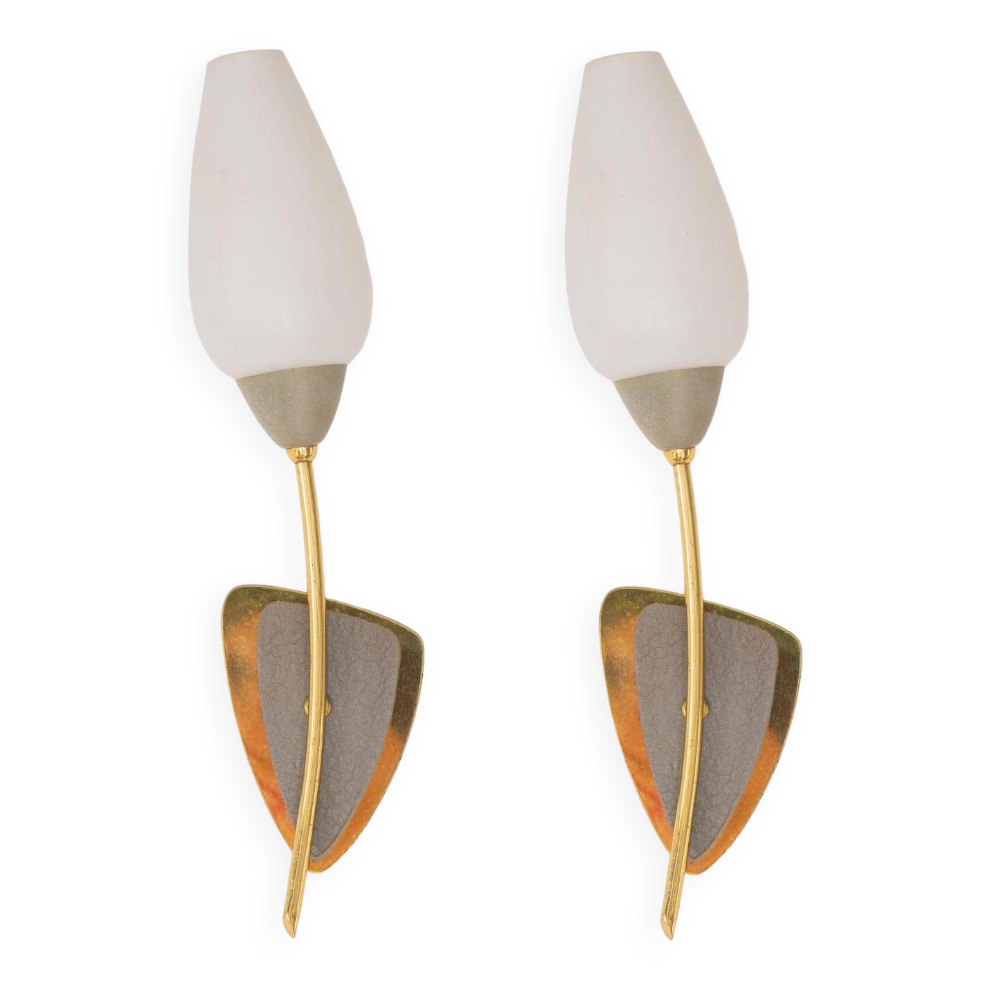 Pair of 50s midcentury modern wall lights