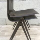 Pair of vintage chairs compass legs galvanitas s22