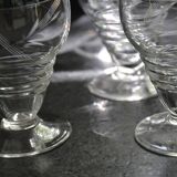 6 old champagne glasses