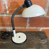 Vintage Aluminium Desk Flexo Lamp ALUMINOR White Metal + Aluminium Globe