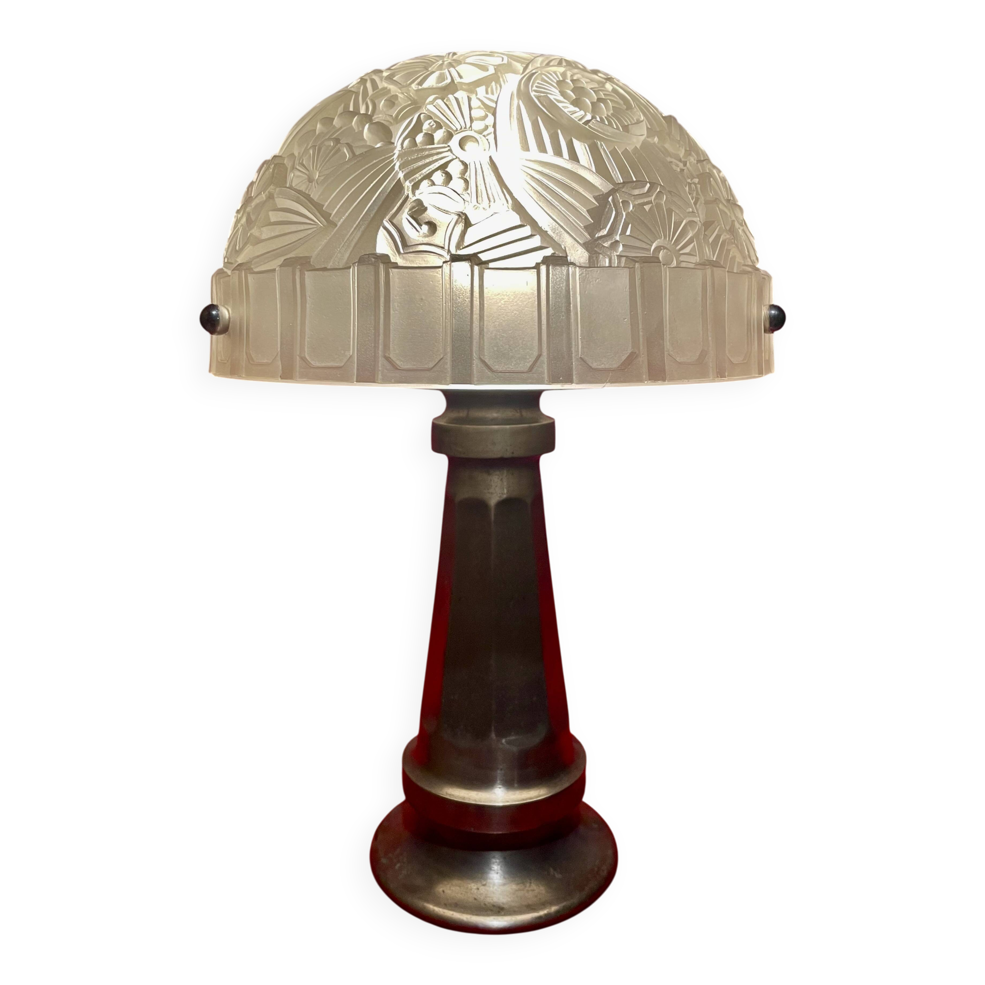 Vintage Art Nouveau lamp signed "Hettier et Vincent", from the 1920s