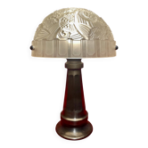 Lampe Art Nouveau signée "Hettier et Vincent", Vintage, des années 1920
