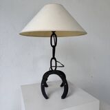 Brutalist 1950s "chain" table lamp