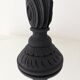Black wood and brass candle holder