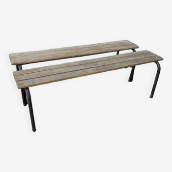 Pair of school benches