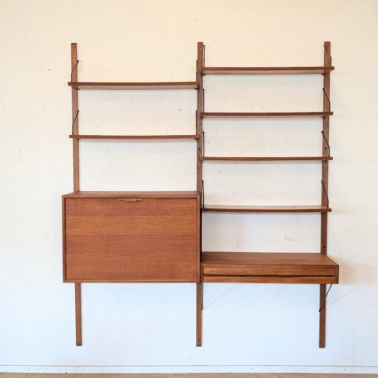 Teak wall unit by Poul Cadovius from the 1960s.