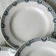 Set of 5 Saint Amand iron earth plates.