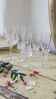 Mismatched set of prestigious crystal champagne flutes