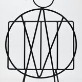 Mid-century cat-shaped magazine or record holder, iron, Italy, 1950s.