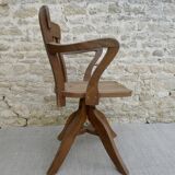 American office chair, swivel, oak