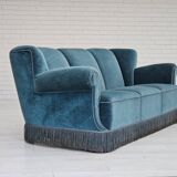 1960s, Danish 3-seater sofa, original condition, furniture velour.