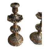Pair of silver candle holders