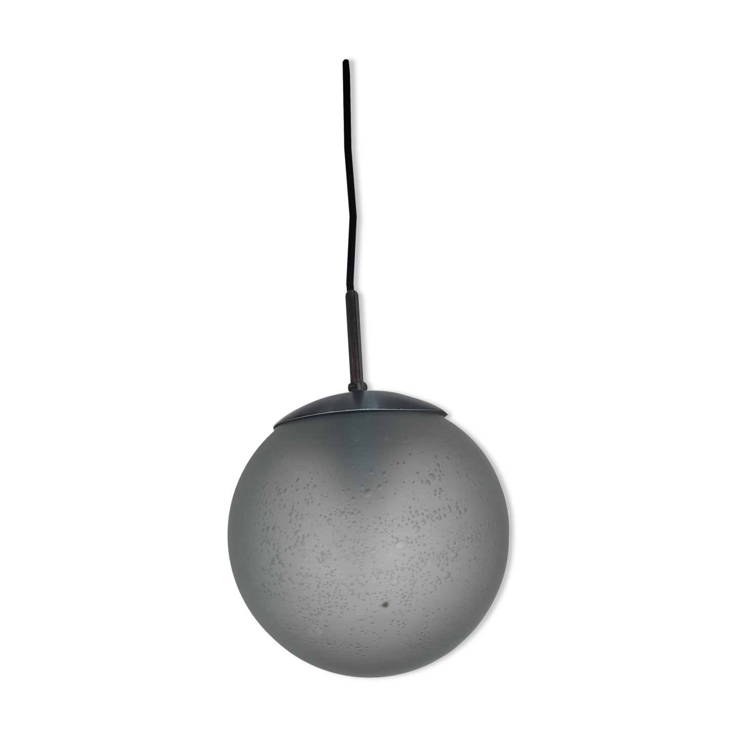Suspension in blown and sandblasted glass, by Raak, from the 70s