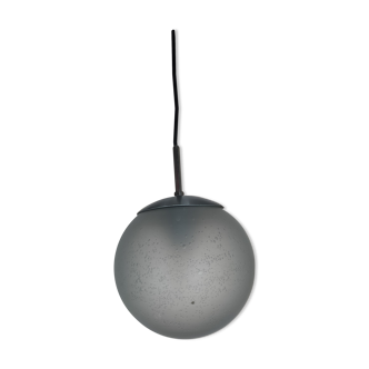 Suspension in blown and sandblasted glass, by Raak, from the 70s