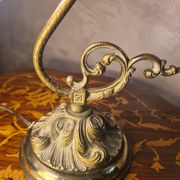 1900 desk or bedside lamp in bronze, 28x25, very beautiful patina, works.