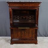 Small Secretary in Burl Mahogany Veneer, Restoration Period – Early 19th Century