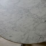 Marble and steel table France, circa 1970