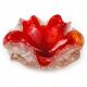 Cendrier, Murano, verre rouge, Barovier & Toso, Italie, années 1950