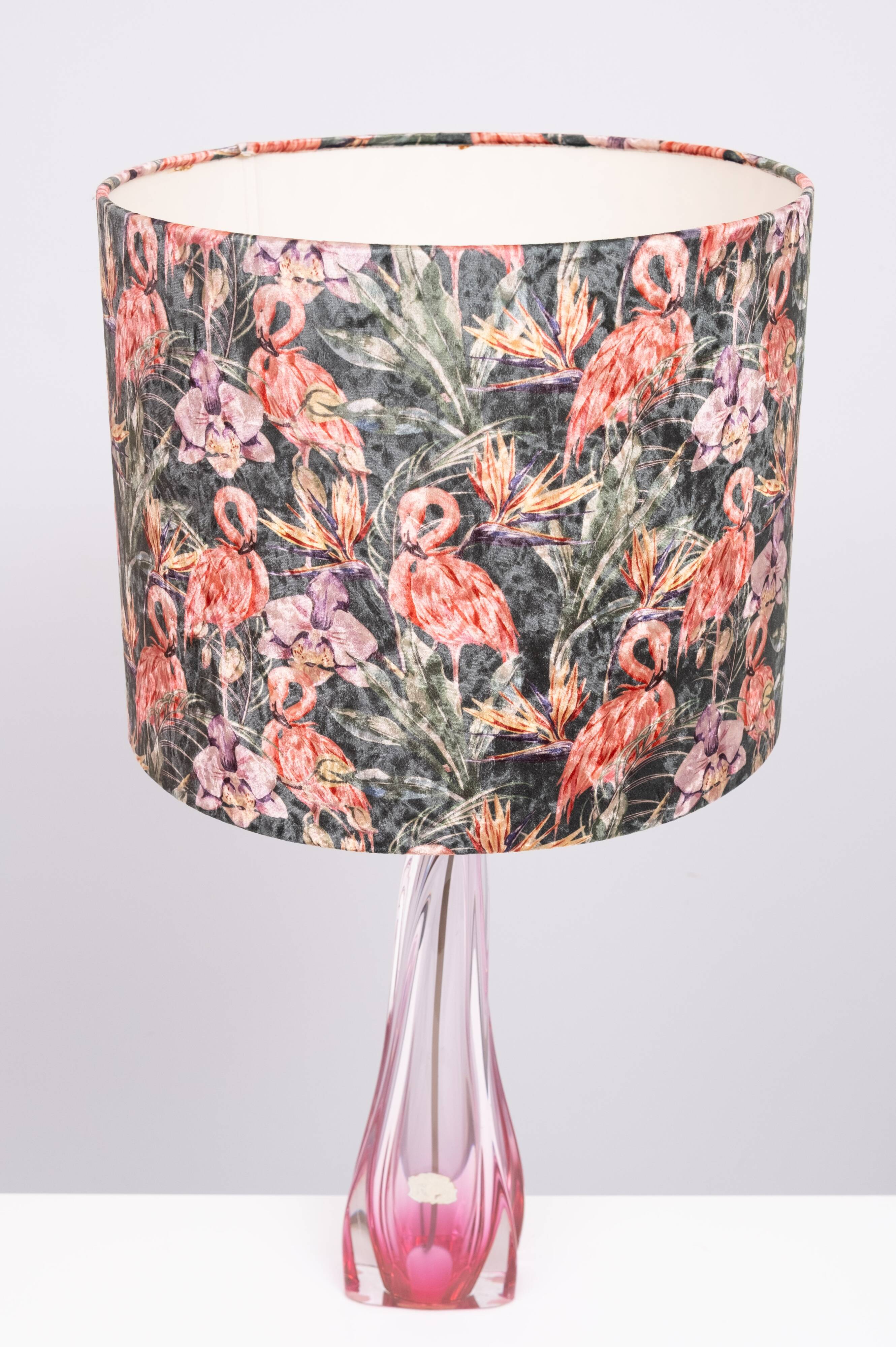 Val saint Lambert Crystal Glass Table lamp 1960s Belgium