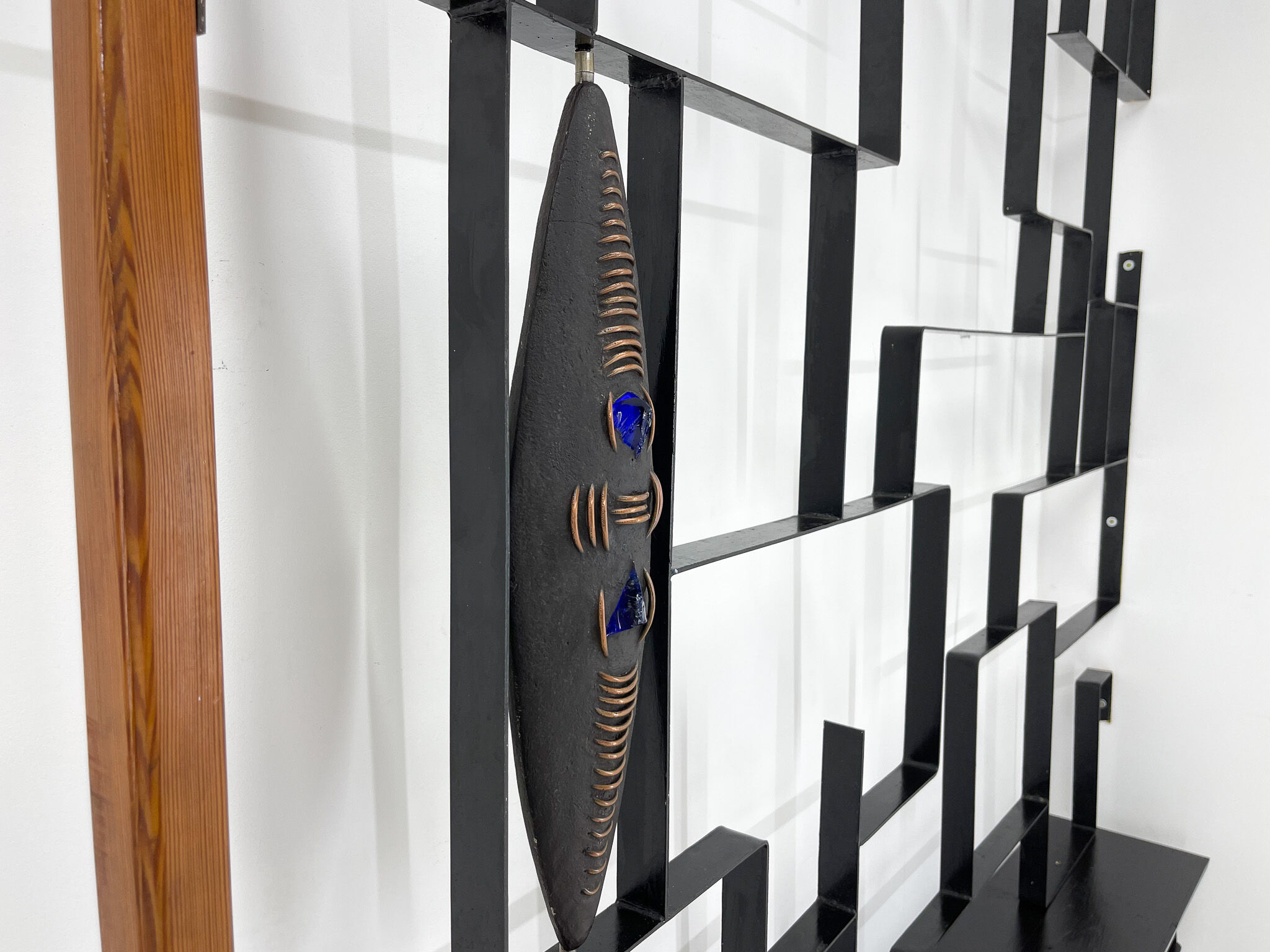 1960's art wall unit or room divider with sculpture by Jelínek