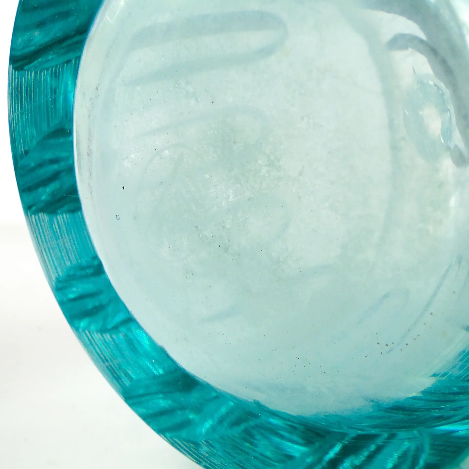 Carafe Beryl, moderne du milieu du siècle, en verre turquoise, Moser, Tchécoslovaquie, années 1960.