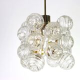 1 of 3 Small Spectacular Sputnik Suspension with Snowballs Doria, Germany, 1970s