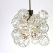 1 of 3 Small Spectacular Sputnik Suspension with Snowballs Doria, Germany, 1970s
