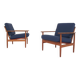 Set of two Scandinavian modern lounge chairs, Denmark, 1960's