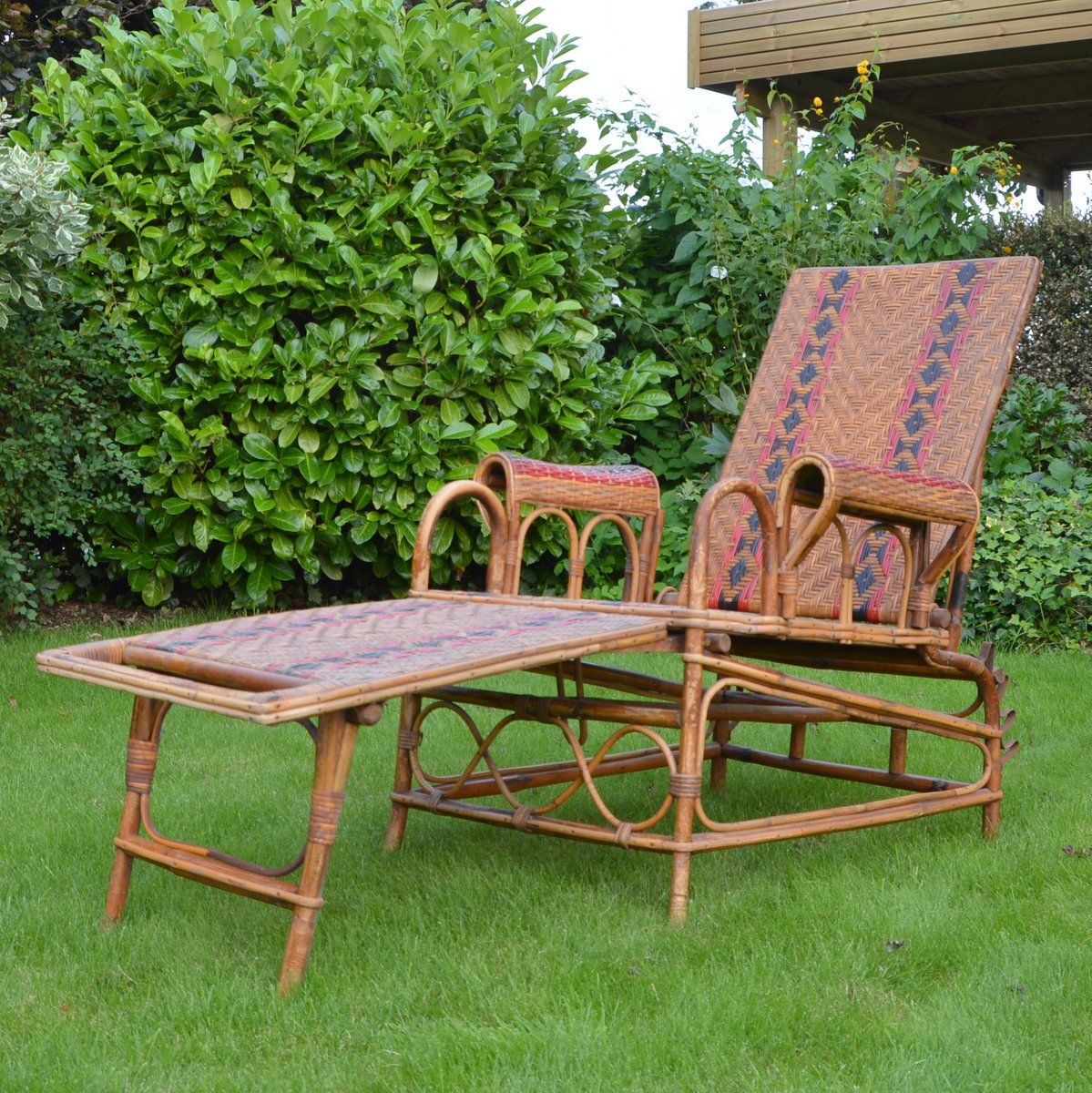 Transat Ancien Art Déco in vintage rattan 1920