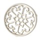 Round-shaped vintage flat underside in white enamelled cast iron