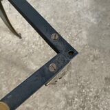 Coffee table marble base vintage brass 1950