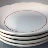 Hollow plates and vintage dessert Cream Raspberry Line