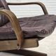 Fauteuil scandinave en cuir marron, années 1970