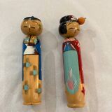 Pair of Kokeshi dolls