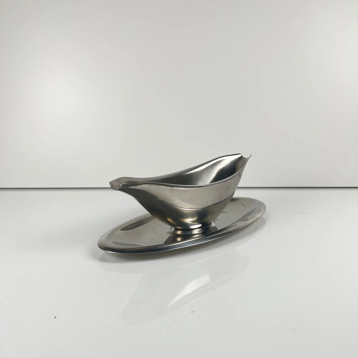 Letang Remy stainless steel sauce boat, 20th century