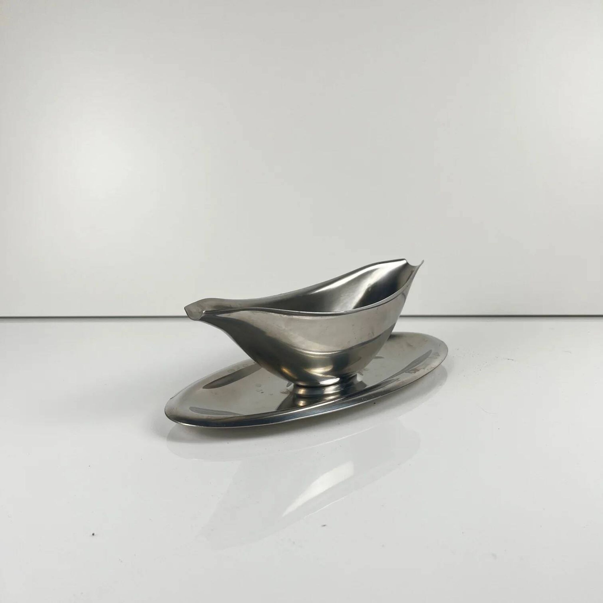 Letang Remy stainless steel sauce boat, 20th century