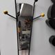 Coat rack/vintage iron mirror on foot 1970